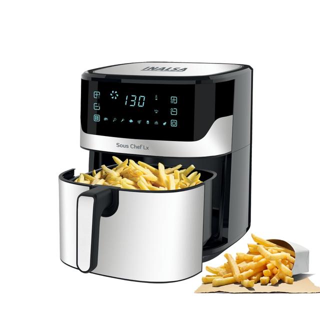 INALSA Air Fryer for Home 6.5L Capacity-1600 W with Digital Control and 8 Preset control