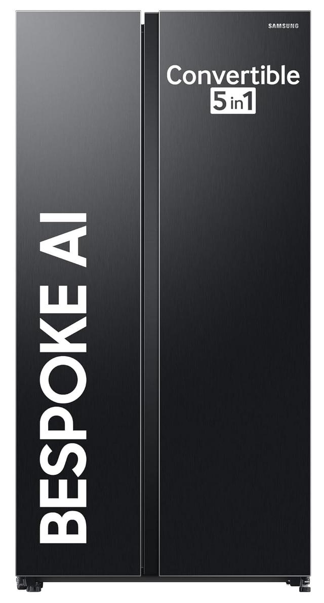Samsung 653 L 3 Star, Frost Free, Double Door, Convertible 5-in-1 Digital Inverter, Side By Side AI Enabled Smart Refrigerator