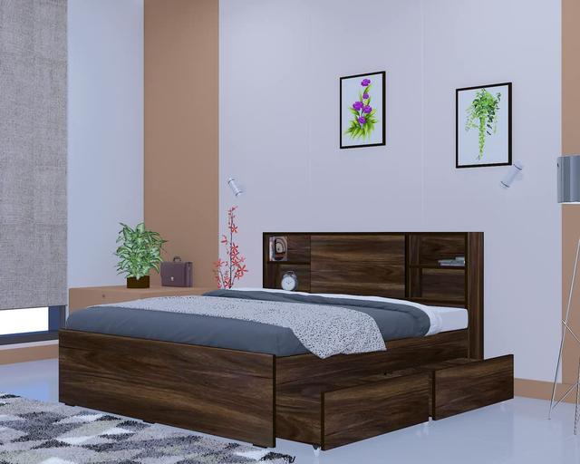 The MM Furniture store: Rolex King Size Bed with Headboard & Drawers Storage