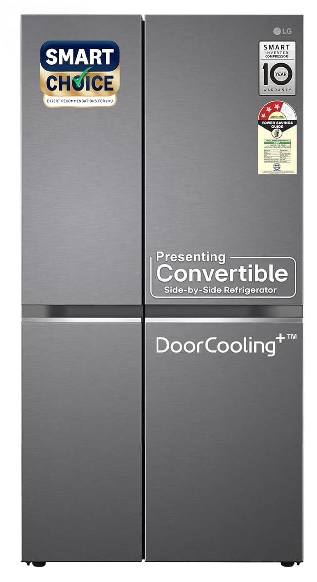 LG 650 L, 3 Star, Smart Inverter Compressor, Convertible, Door Cooling+,