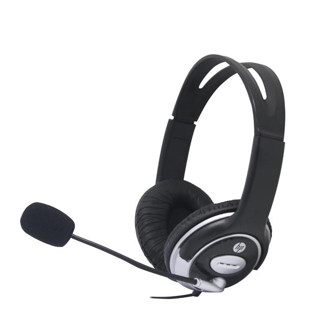 Hp Wired On Ear Headphones With Mic With 3.5 Mm Drivers