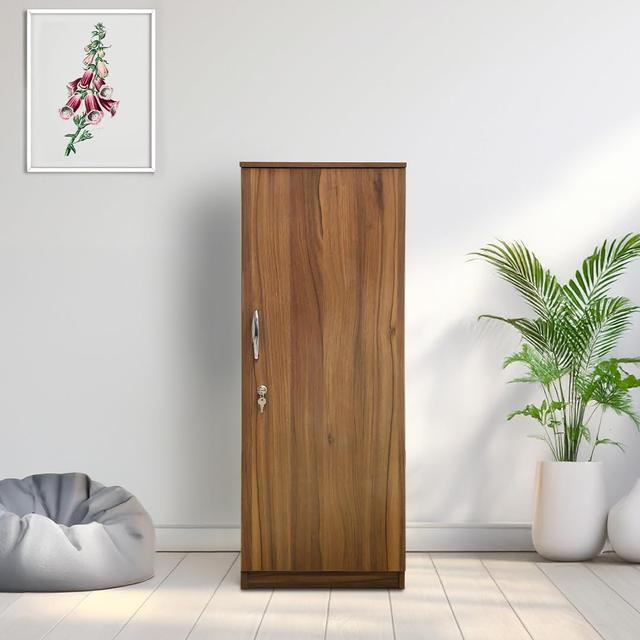 Amazon Brand - Solimo Optima Engineered Wood 4ft 1 Door Wardrobe for Clothes With Drawer