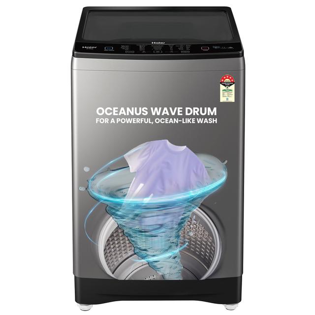 Haier 8 kg 5 Star Oceanus Wave Drum Washing Machine Fully Automatic Top Load