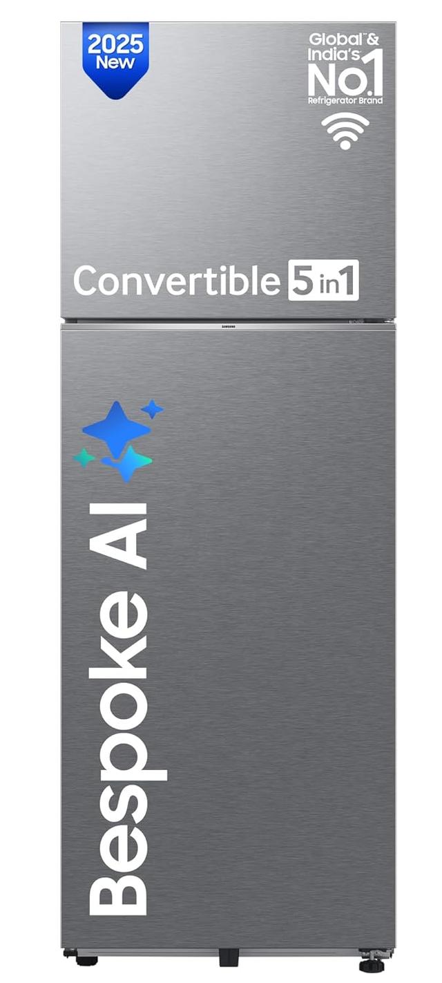 Samsung 396 L, 2 Star, Convertible 5-in-1, Digital Inverter, Frost Free Double Door, Bespoke AI WiFi Enabled Refrigerator