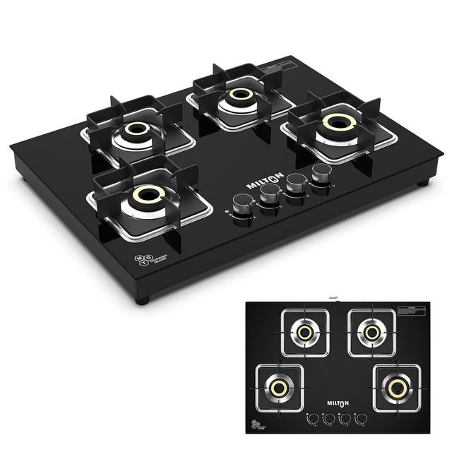 Milton Elite Hob Top Cooktop 4 Burners LPG Gas Stove