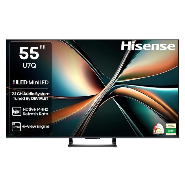 Hisense 139 cm (55 inches) U7Q Series 4K Ultra HD Smart QLED Mini LED TV