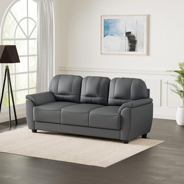 Amazon Brand - Solimo Tulip Leatherette 3 Seater Sofa