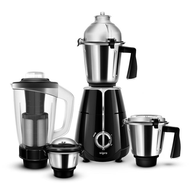 Wipro Elato FMG209 800 Watt Mixer Grinder with 4 Jars