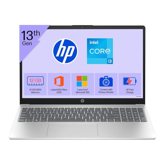 HP 15, 13th Gen Intel Core i3-1315U (12GB DDR4, 512GB SSD) FHD, Anti-Glare
