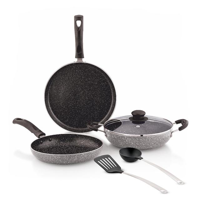 Amazon Brand - Solimo 6 Piece Non-Stick Cookware Set