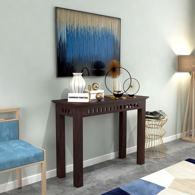HANDWOOD FURNITURE Premium Sheesham Wood Console Table for Living Room