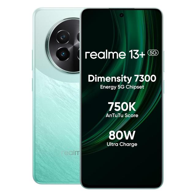 realme 13+ 5G (Speed Green, 8GB RAM, 128GB Storage)