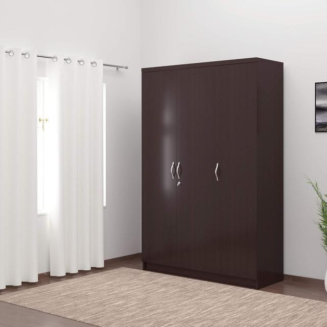DeckUp Engineered Wood Matte Finish Uniti 3-Door Wardrobe