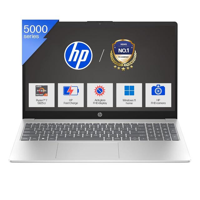 HP 15, AMD Ryzen 7 5825U (16GB DDR4, 512GB SSD) FHD, Anti-Glare,