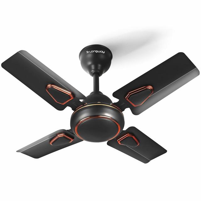 LONGWAY Kiger P1 600 mm/24 inch Ultra High Speed 4 Blade Anti-Dust Decorative Star Rated Ceiling Fan