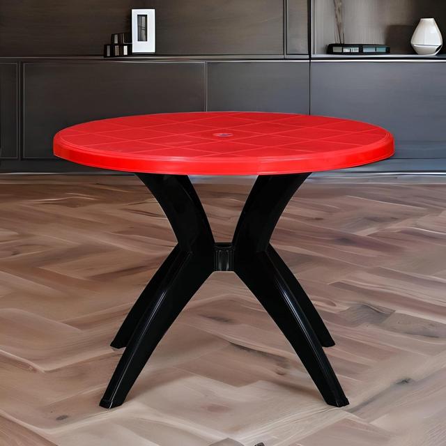 Nilkamal Meridkrs Round 4 Seater Virgin Plastic Dining Table for Dining Room