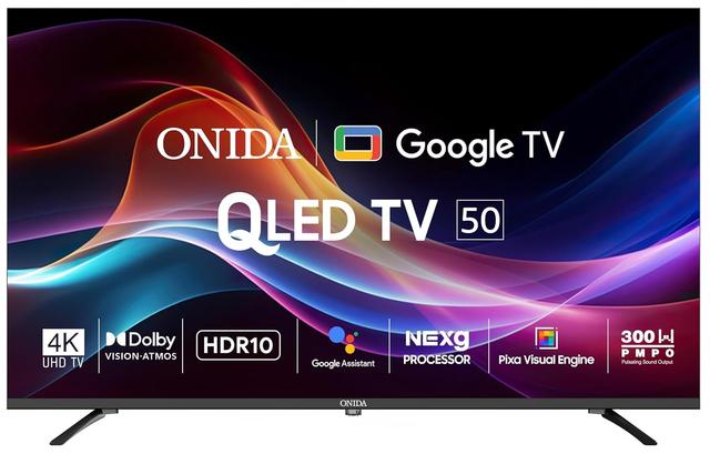 ONIDA 126 cm (50 inches) Nexg Series 4K QLED Smart Google TV QZ50UI