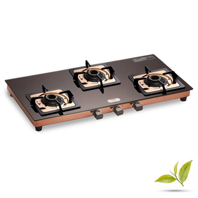 Urban Chef Gas Stove 3 Burners Glass Top