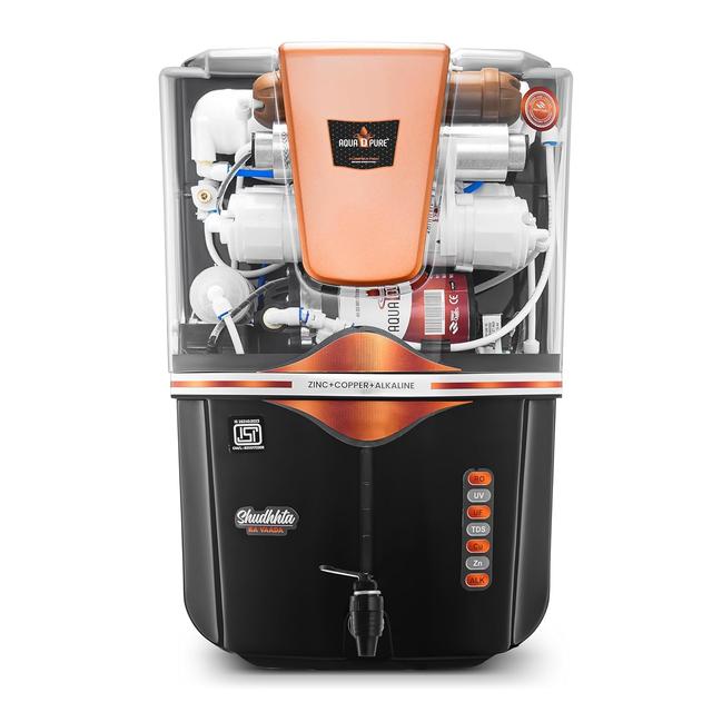 AQUA D PURE Zinc Copper Alkaline RO Water Purifier with UV + UF + TDS ADJUSTER