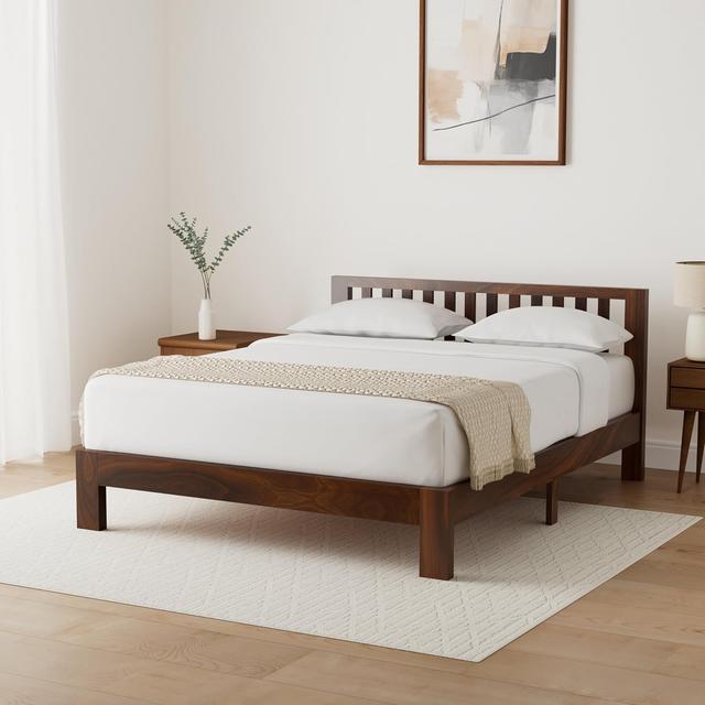 Amazon Brand - Solimo Petra Solid Sheesham Wood Queen Bed