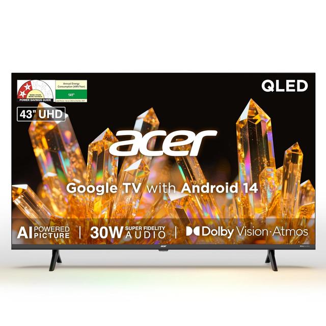 acer 108 cm (43 inches) Ultra V Series 4K Ultra HD Smart QLED Google TV