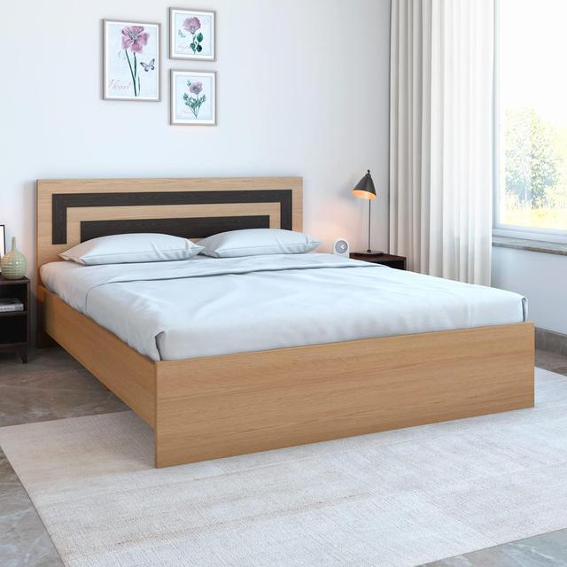 Nilkamal Cyril Engineered Wood Queen Bed Without Storage for Bedroom