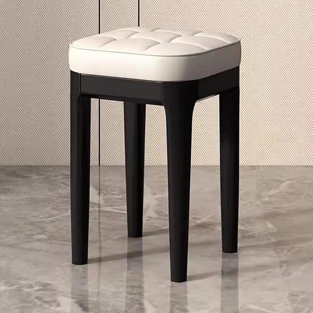 HomeEssentials Stackable Plastic Stool - Sitting Stool with Cushion for Living Room