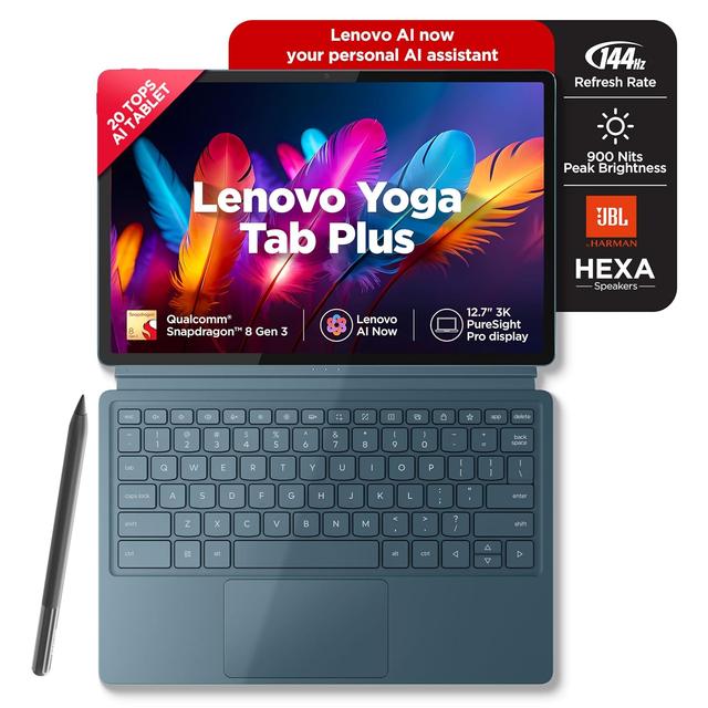 Lenovo Yoga Tab Plus AI Tablet with Pen + Keyboard