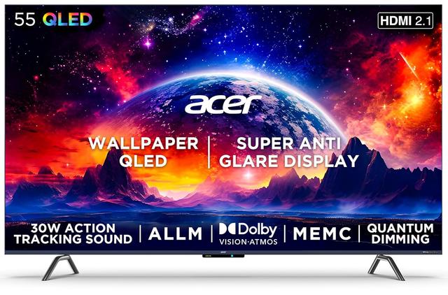 acer 139 cm (55 inches) W Series 4K Ultra HD QLED Smart Android TV