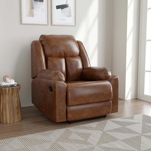 Softland Rhino Single Seater Leatherette Manual Recliner